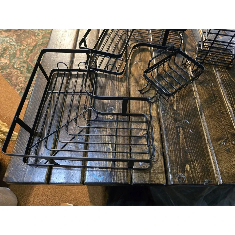 Shower Caddy, 6 Pack Adhesive Bathroom Shelves 3 Corner shells 3 Smaller Shelf